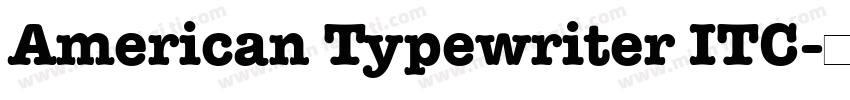 American Typewriter ITC字体转换